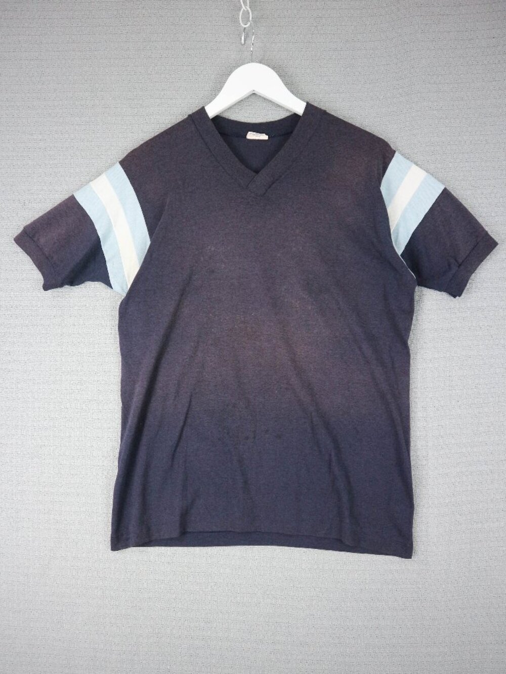 Sun Blazers Stanfields Faded Striped Tee Mens Large 1980s Vintage